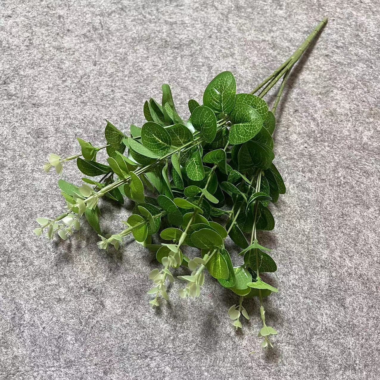 popular eucalyptus zamioculcas leaves artificial flower cross-border supply wedding flower arrangement accessories greenery and fake flowers decoration wholesale Specification drawing