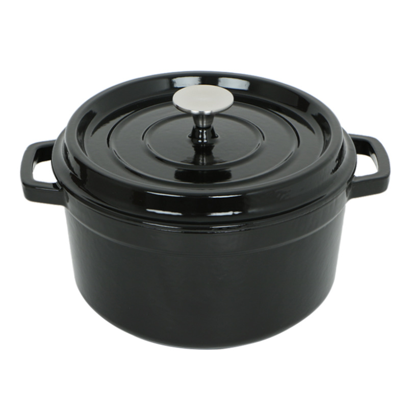 enamel pot cast iron pot thick soup pot cookware enamel pan one piece dropshipping factory collection round foreign trade set Item Picture