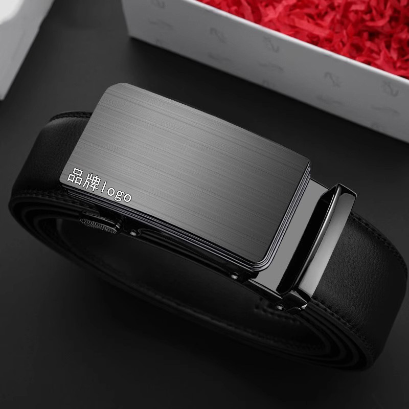 belt men's new automatic buckle genuine leather men's belt young and middle-aged high-grade cowhide pant belt two-layer cowhide full figure