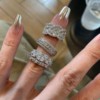 little red calligraphy style retro wide ring light luxury minority design light luxury high-grade silver full diamond personality female ring Application Scenario