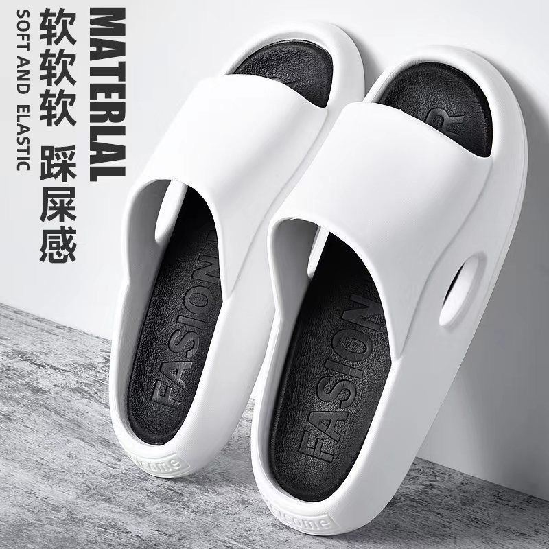 summer new slippers men's korean-style indoor and outdoor sandals home bathroom poop feeling couple platform sandals women Application Scenario
