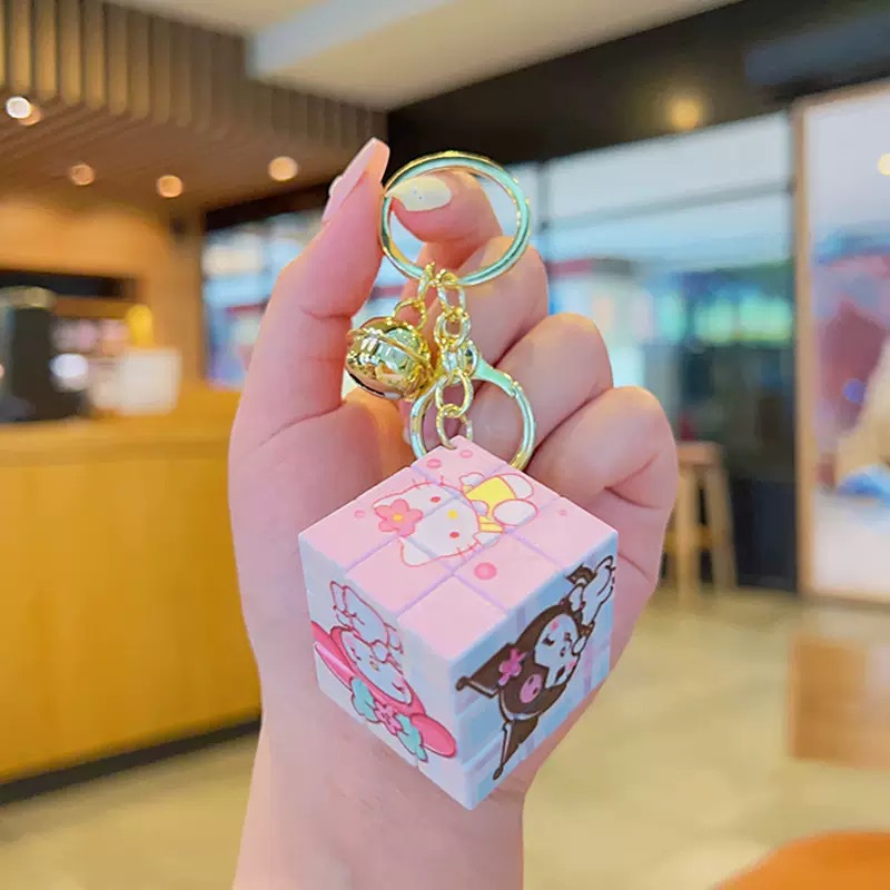 cartoon sanrio cube keychain wholesale clow m handbag pendant doll cute key chain gift exquisite Specification drawing