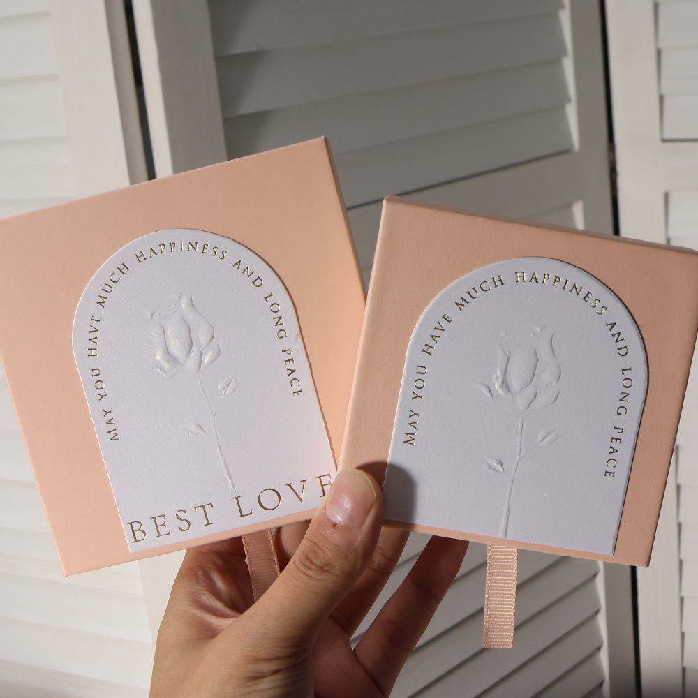 paper space embossed embossed suspension box pe film storage box spot goods can be set ornament packaging bracelet jewelry box Item Picture