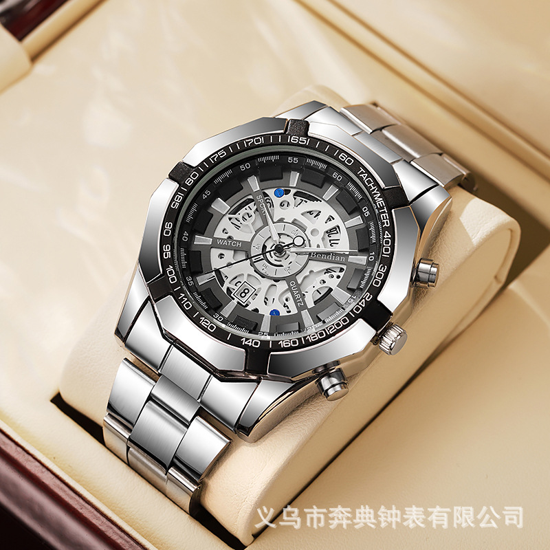 foreign trade hot sale xiyin temu men's fashion electroplated tungsten steel casual automatic imitation mechanical watch wholesale Application Scenario