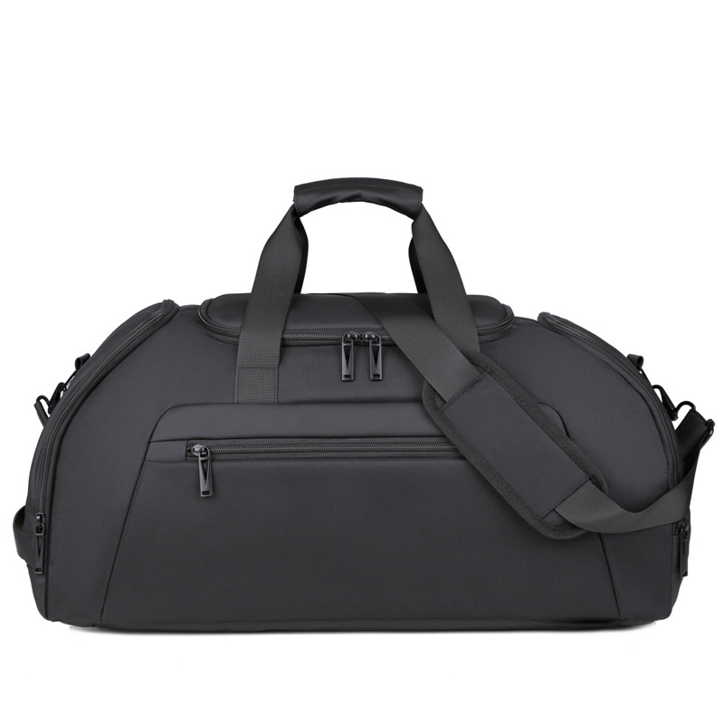 travel bag large-capacity backpack independent shoe warehouse printed logo dry wet separation sports bag outdoor fitness backpack full figure