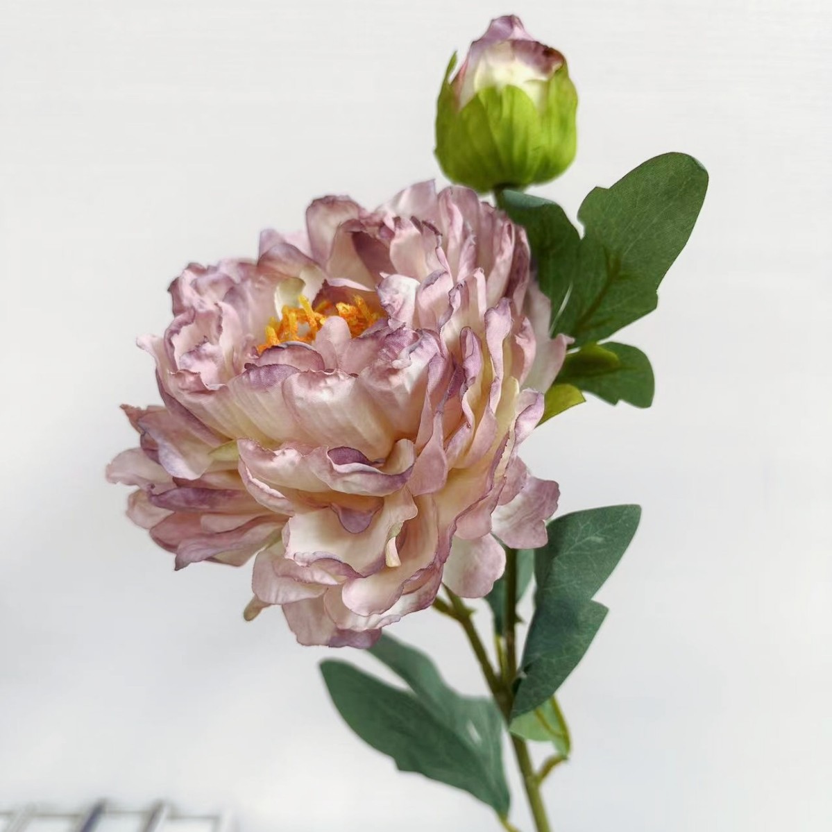caramel edge peony artificial flower retro style photography home ornamental flower roasted edge peony silk flower wholesale oil painting peony flower Application Scenario