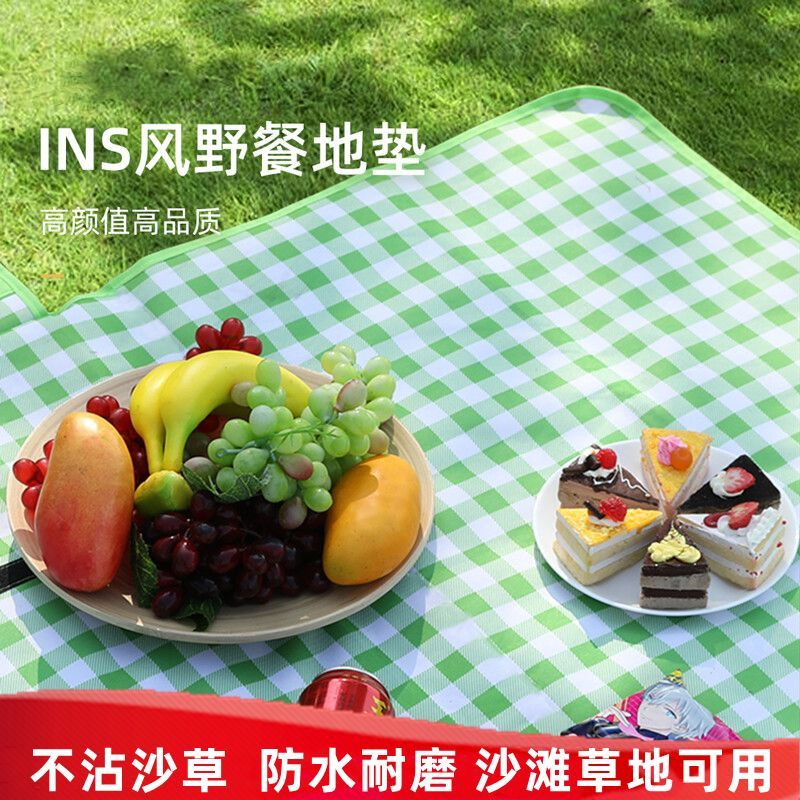 picnic mat extra thick band aluminum mold moisture-proof outdoor picnic camping beach tent waterproof lawn mat portable outing Application Scenario