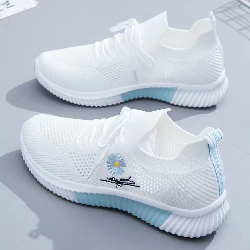 flyknit 2024 new spring and summer women's sneakers wild running mesh shoes student shoes wholesale casual women's shoes details Picture