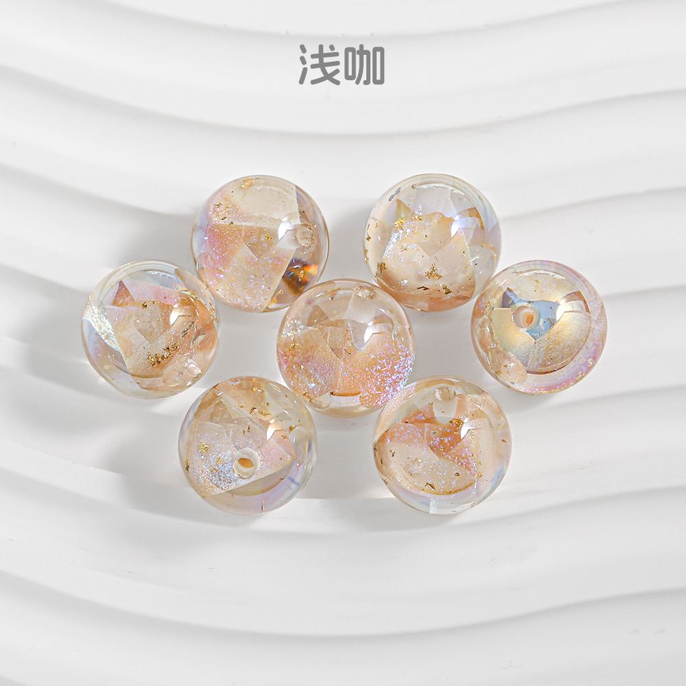 hedi beads diamond crystal beads straight hole round beads a string of beads high permeability resin scattered beads mobile phone charm diy materials accessories wholesale Application Scenario