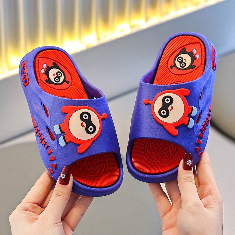 children's sandals summer boys interior home bath soft bottom non-slip child baby cute slippers for outer wear details Picture