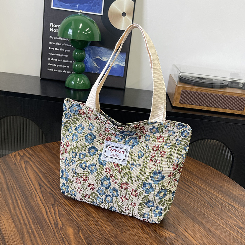 mori fashion printed handbag nylon breathable all-match commuter bag large capacity leisure work lunch bag wholesale Application Scenario