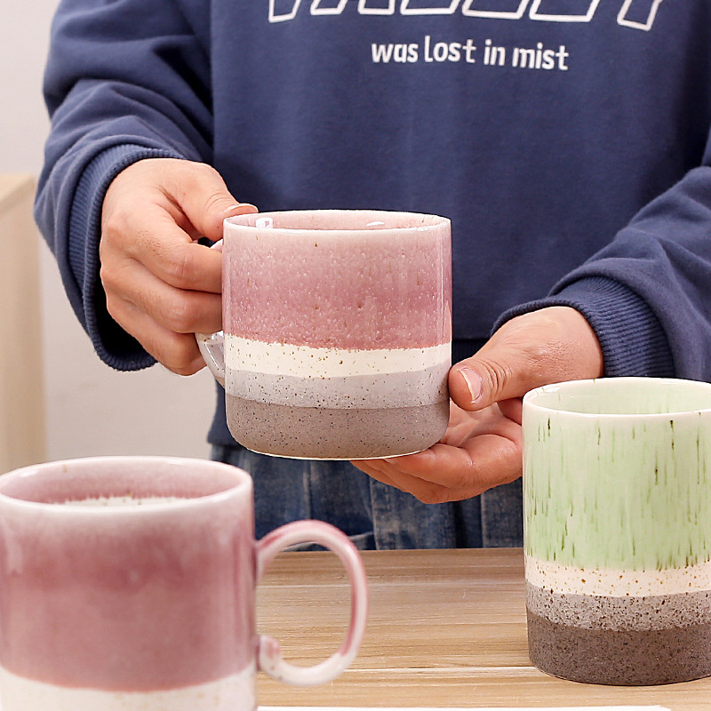 amazon large capacity good-looking ceramic mug household coffee cup office ceramic cup factory wholesale Specification drawing