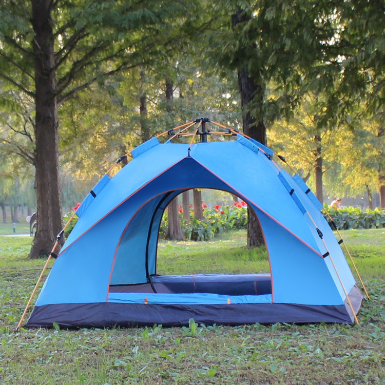tent outdoor beach 3-4 people travel automatic camping tent double camping equipment fake double layer Specification drawing
