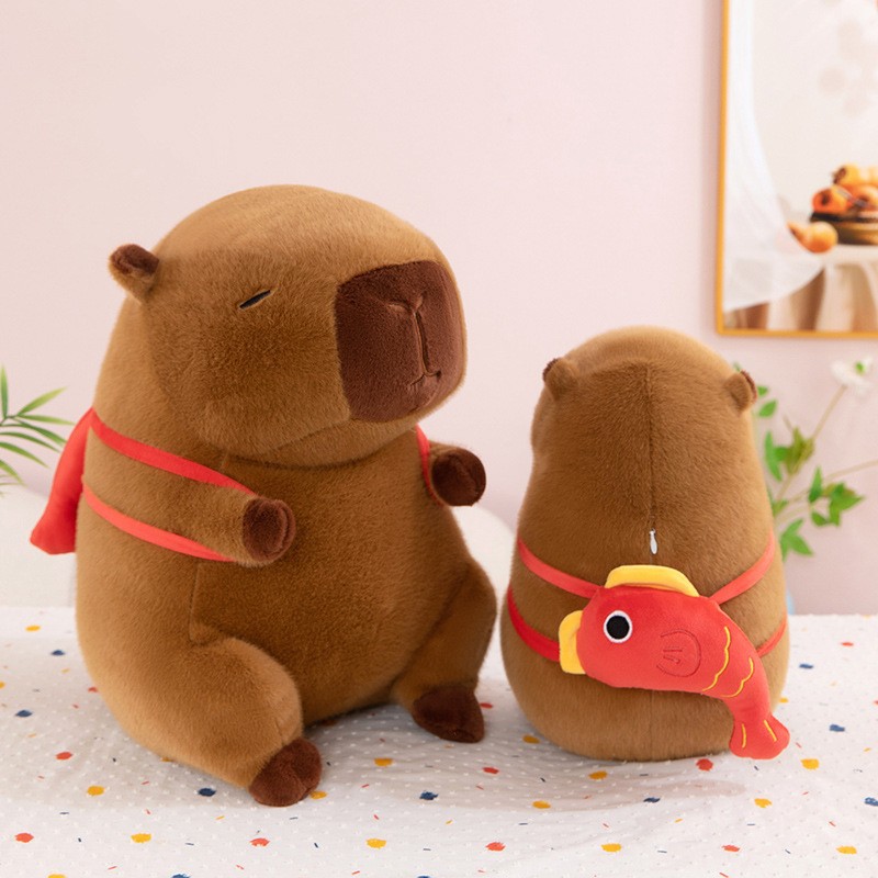 internet celebrity koi capybara plush toy cute capybara figurine doll new year gift guinea pig doll cross-border Application Scenario