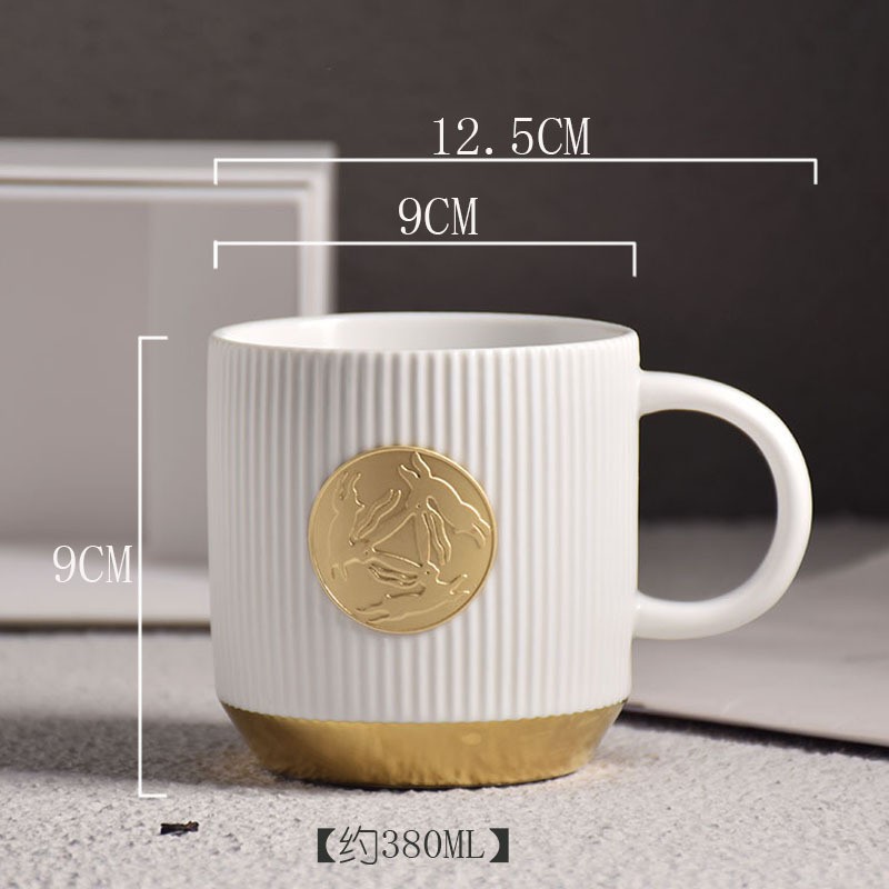 xingba style creative ceramic mug office coffee milk cup gift business gift printed logo Item Picture