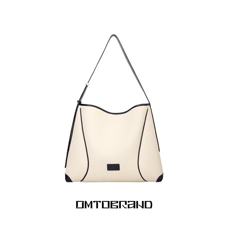 omto new oatmeal soft hobo bag tote shoulder bag underarm bag crossbody small bag commuter hand-carrying bag high sense details Picture