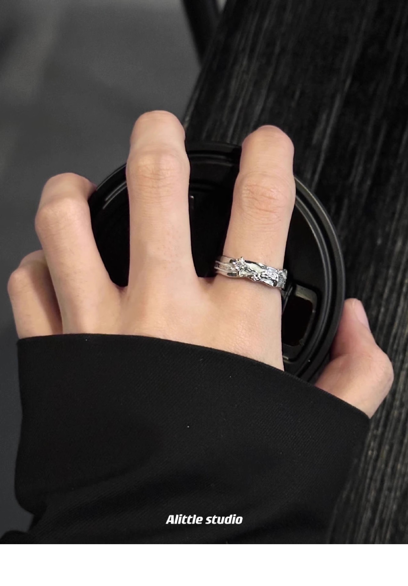 open ring female normcore style ring set sweet cool hot girl style ornament high-grade butterfly ring Specification drawing