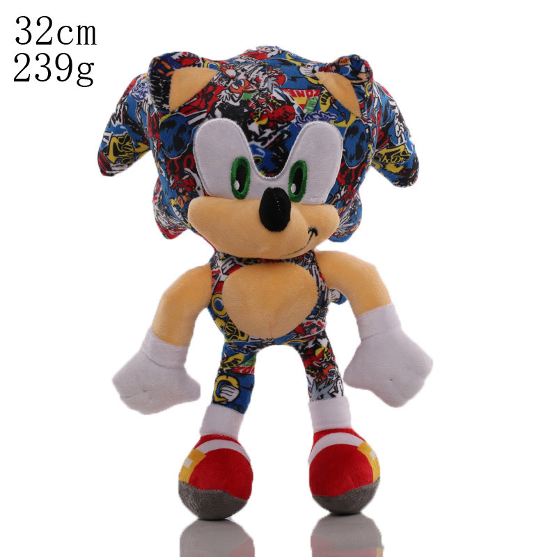 new sonic the hedgehog sonic super sonic plush toy tarsnak hedgehog doll children's gift Specification drawing