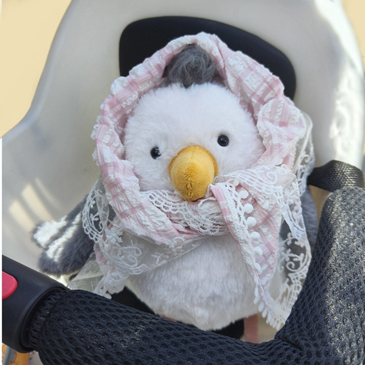 cute cute qipo seagull doll plush doll wearing sunglasses seagull plush toy get children's birthday gifts free Specification drawing