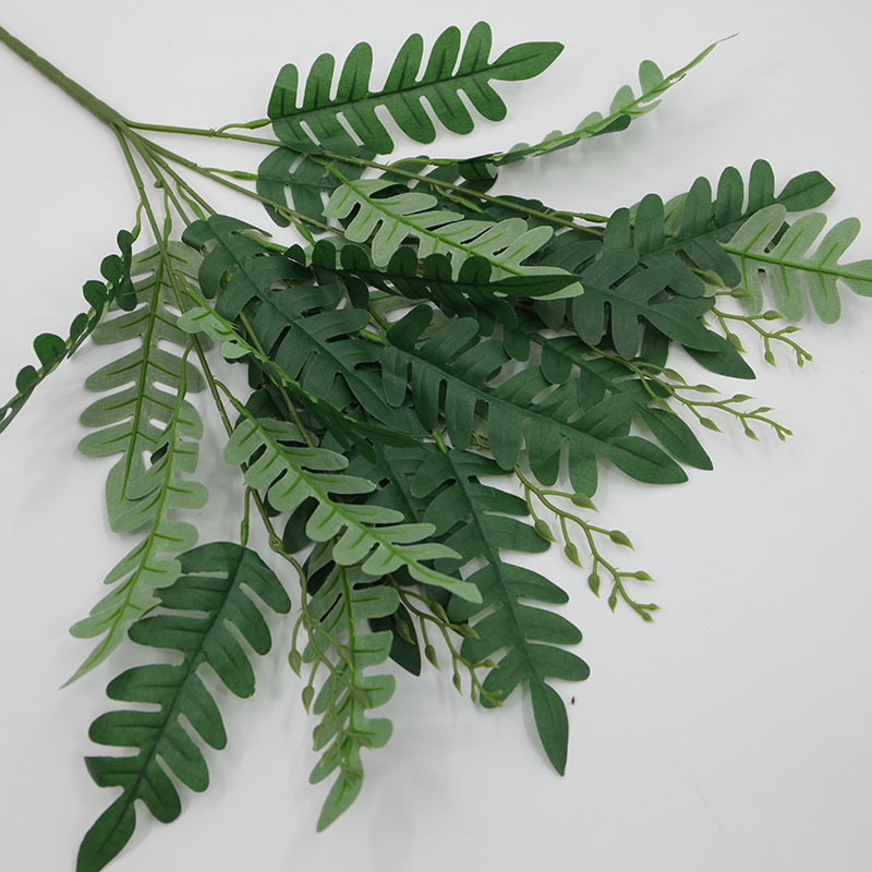 artificial flower 5 fork beam chinese scholartree leave artificial green plant leaves wedding flower bouquet flower arrangement dress up fake flower wholesale details Picture