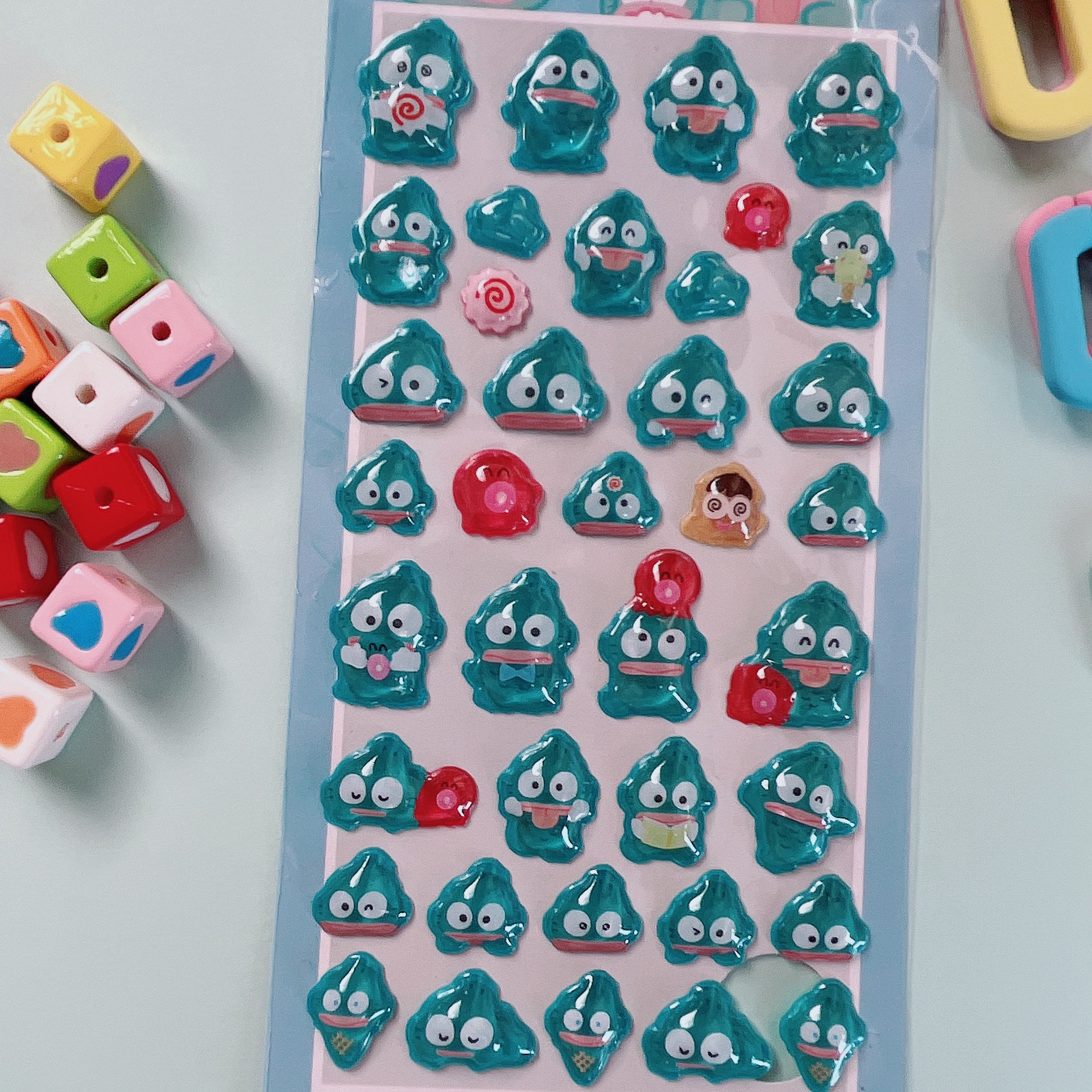 cute stickers 3d relief  sanrio clow m clownfish peripheral phone case tablet decorative sticker full figure