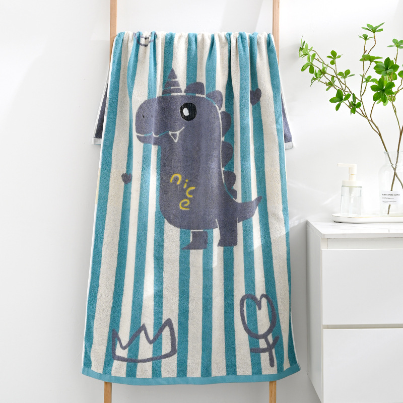 bath towel cotton class a household plus-sized thickening towel absorbent beach towel cartoon pure cotton children's maternal and child grade Specification drawing