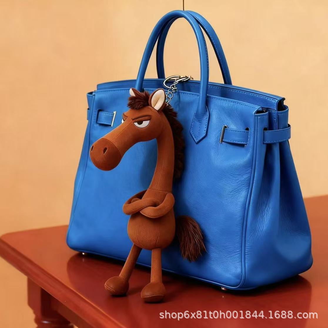 horse year mascot tianxuan high cold black horse ink bag pendant gift plush doll 2026 new details Picture