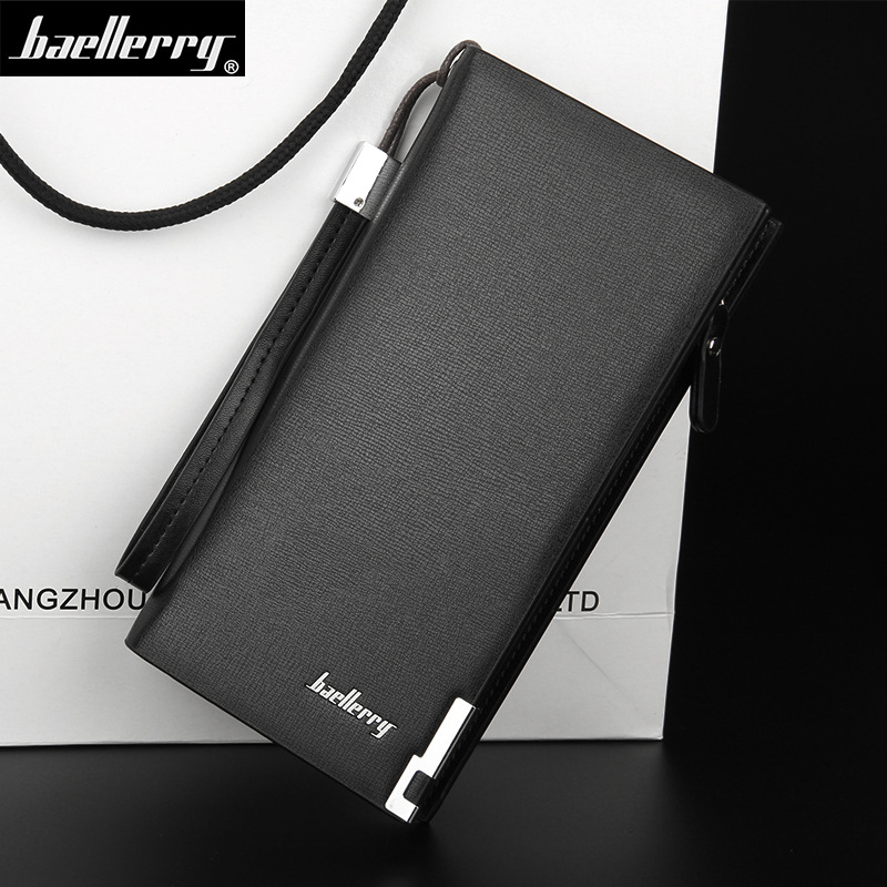 new large capacity business men wallet zipper multifunctional clutch long wallet card holder wholesale wallet details Picture