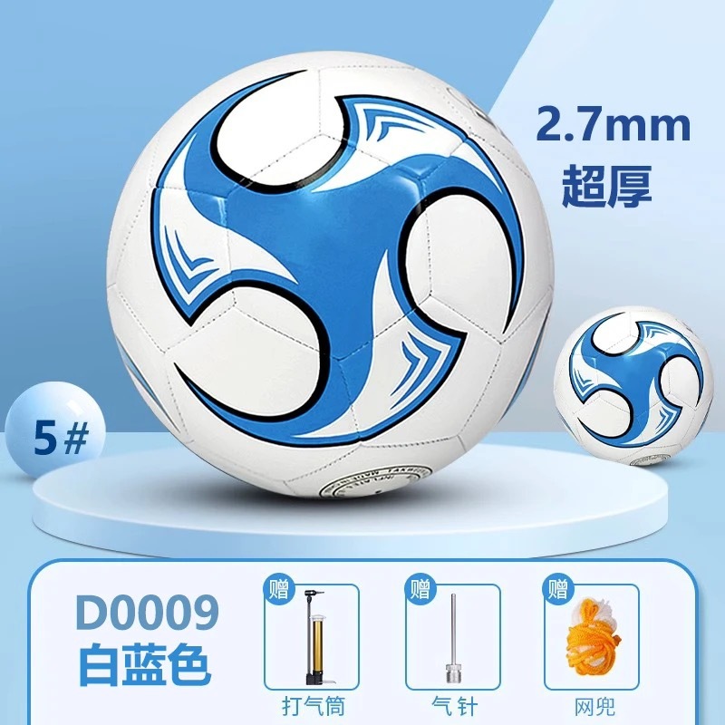 machine-sewing soccer factory in stock wholesale no. 4 football primary and secondary school students no. 5 pu foam children's football production loog full figure