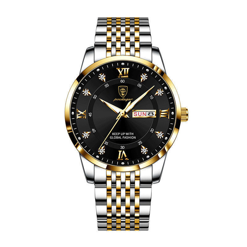 boda eggplant new men's watch waterproof luminous calendar korean quartz watch tiktok aliexpress one piece dropshipping Item Picture