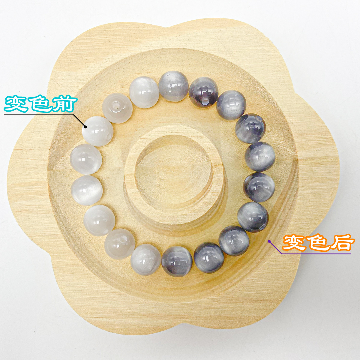 uv light changing resin imitation  eye beads sun light color changing scattered beads diy ornament bracelet bracelet beads details Picture