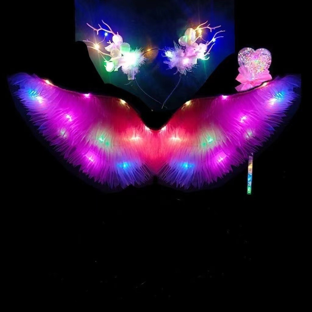 luminous angel little fairy wings children's holiday gift activity performance photography dress up props stall toys Application Scenario