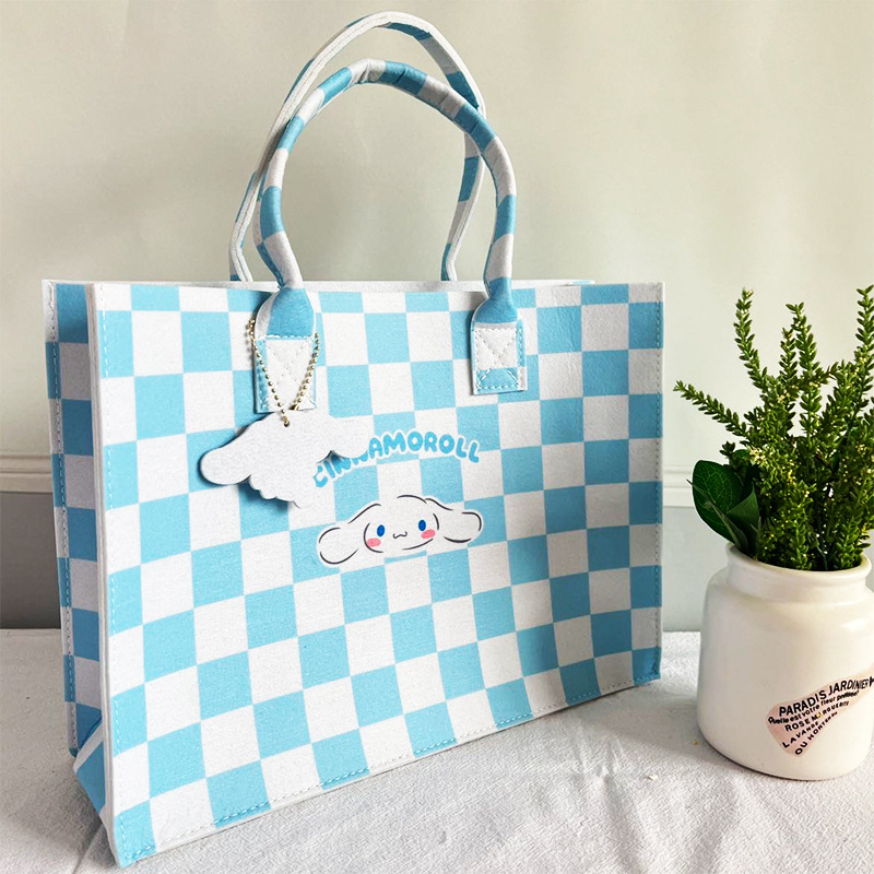 mini felt bag clow fan large capacity cute cartoon felt tote bag melody jade hanging student handbag full figure