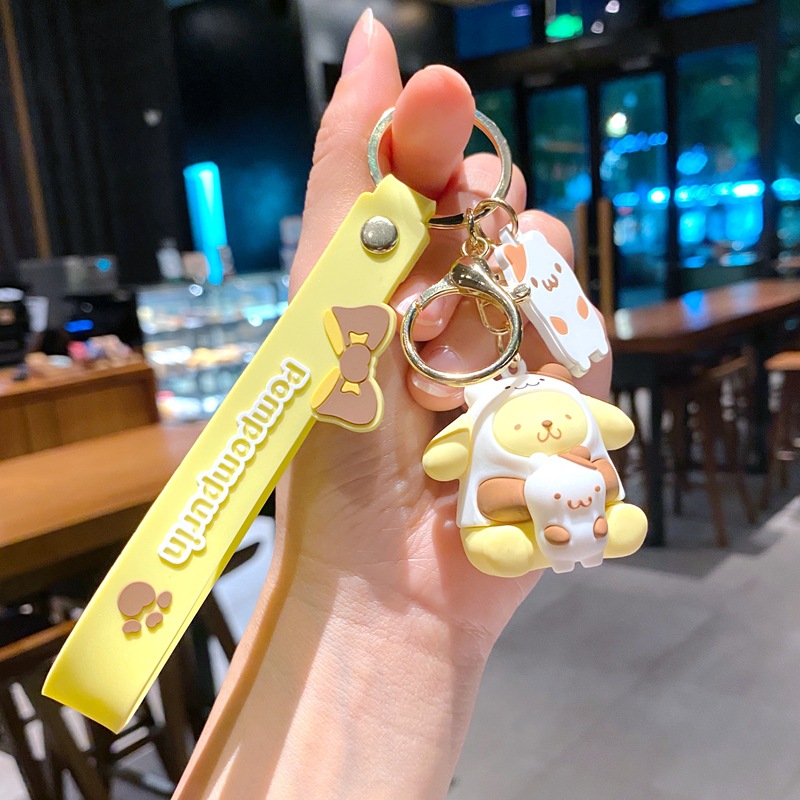 gemini sanrio cartoon key button cute clow m doll girls' bags pendant car key chain Specification drawing