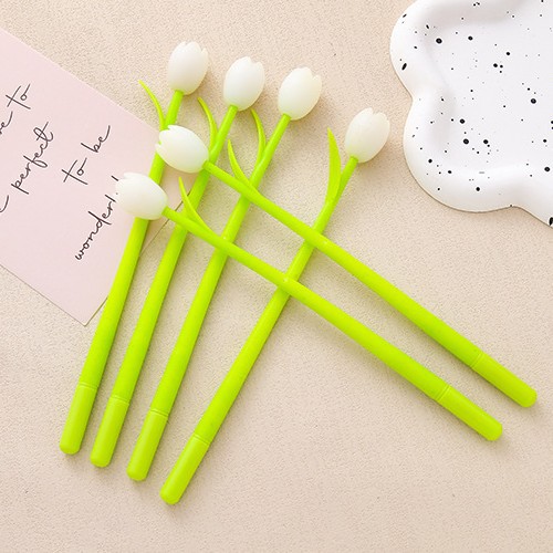 tulip gel pen creative light-changing flower pen cute stationery student prize gift writing water-based paint pen details Picture