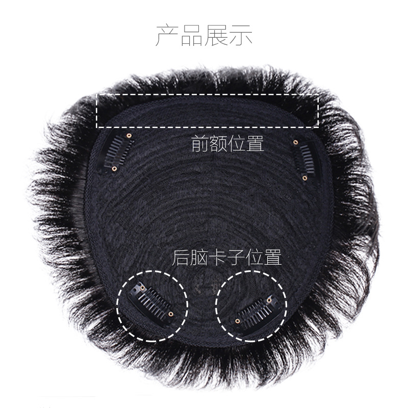 men's hair supplementing piece wig sheath head hair replacement forehead bald hair replacement pad hair extension flip wig real hair toupee Application Scenario