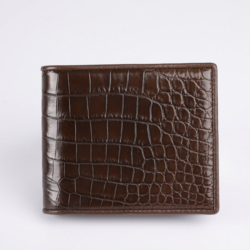 crocodile leather wallet men's genuine leather horizontal wallet wallet business casual fashion short small wallet factory wholesale full figure