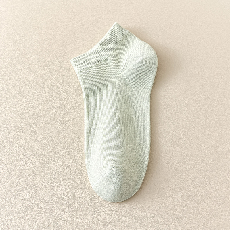 zhuji socks women's summer thin pure cotton socks 7a grade antibacterial deodorant pure cotton sweat absorbing student casual boat socks Specification drawing