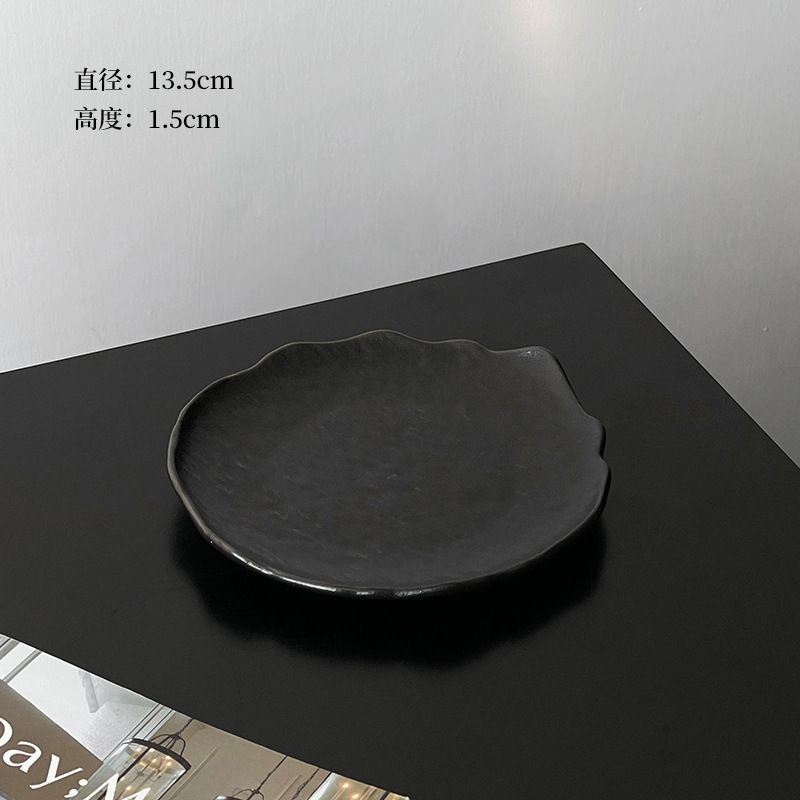 ins style irregular rock pattern ceramic plate good-looking cake plate dessert dessert plate creative small plate full figure