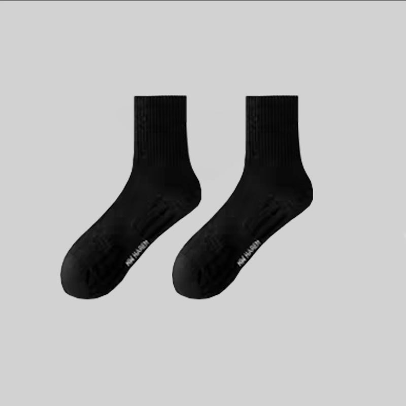 cotton socks men's sports socks for running mid-calf towel bottom thickened basketball socks socks stockings boys white Application Scenario
