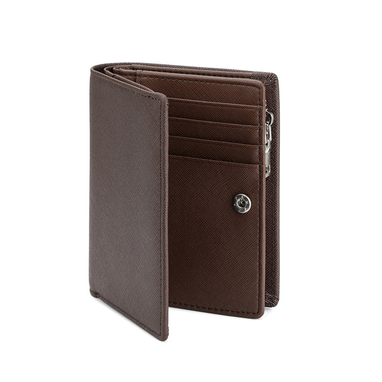 cross-border new arrival 2023 men's new zipper short wallet multiple card slots fashion vertical mini snap coin purse Application Scenario