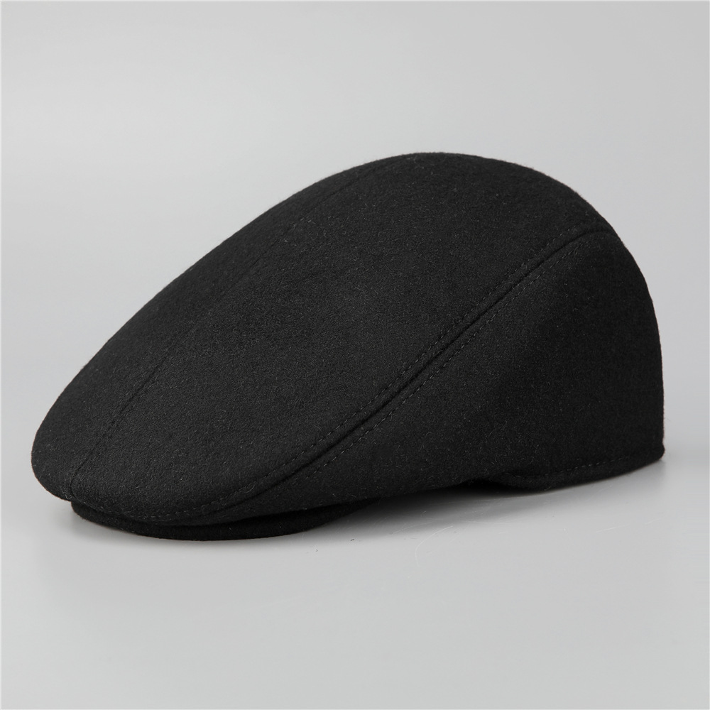 autumn and winter men's peaked cap thickened earflaps hat for the elderly middle-aged and elderly grandpa dad cotton-padded cap old man forward hat full figure