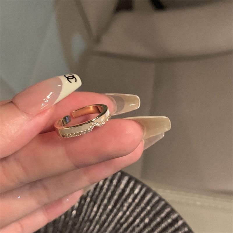 big hit! light luxury socialite shell letters exquisite stacked ring female ins niche high sense fashion ring details Picture