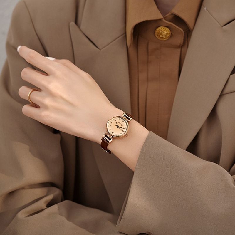retro examination watch women's student ins good-looking light luxury british classic style small dial women's quartz watch Specification drawing