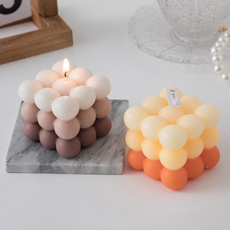 net red horse caron color bubble cube aromatherapy candle wholesale creative aromatherapy hand gift modeling candle ornaments Specification drawing