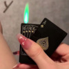 internet celebrity strange playing cards windproof lighter inflatable direct punch creative personality lettering for boyfriend gift Item Picture