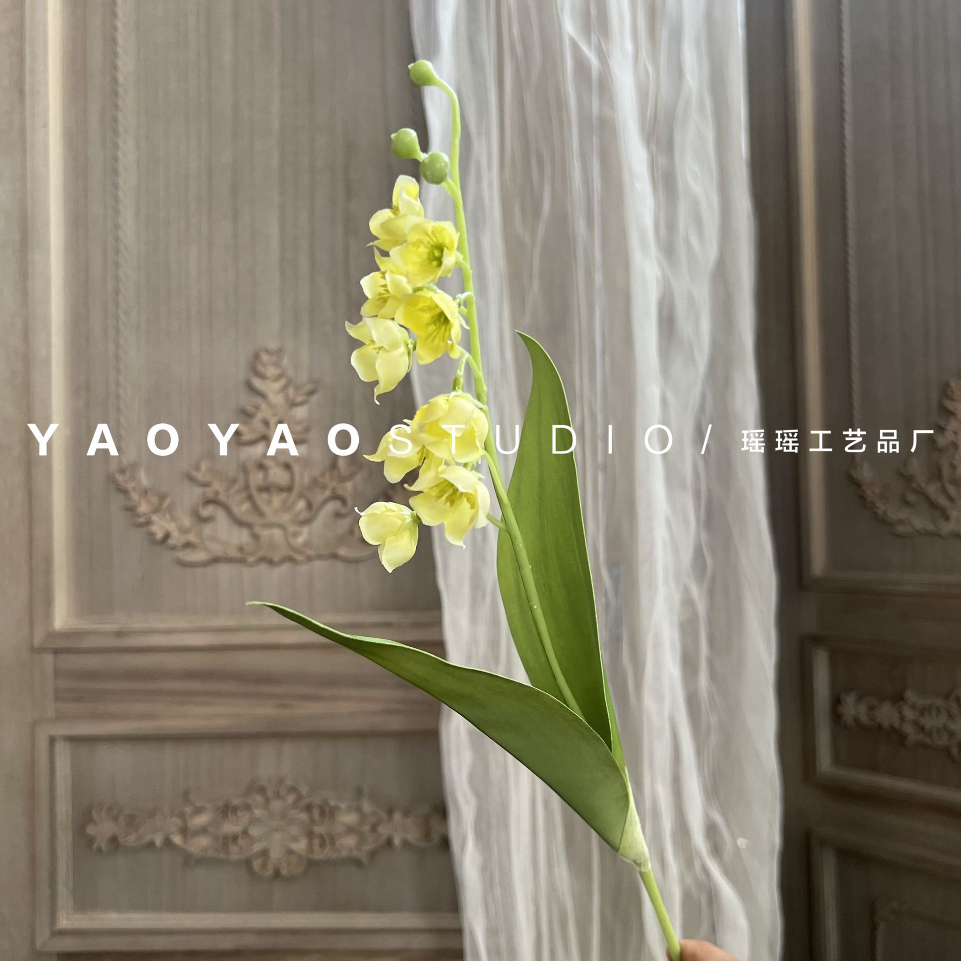 fresh ins style artificial flower lily flower arrangement bridal bouquet material high quality wind chimes fake flower dining table fake flowers Specification drawing