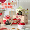 birthday gift  apple ceramic cup mug with lid hand gift couple water cup christmas drinking cup full figure