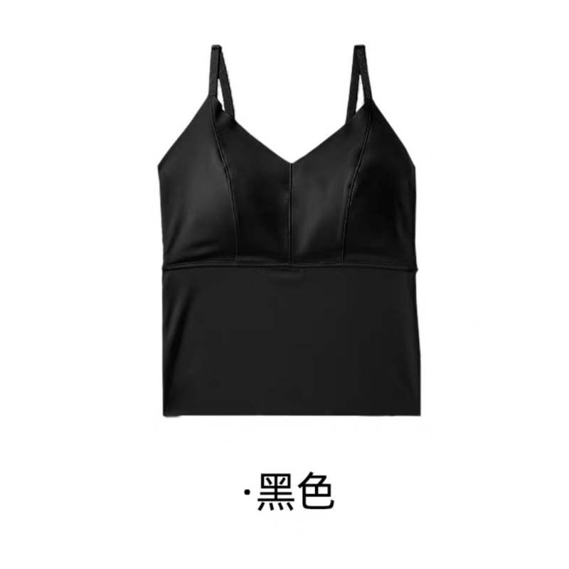 seamless ice silk camisole comes with one-piece chest pad inner wear outer wear bottoming shirt beauty back underwear bra backless full figure