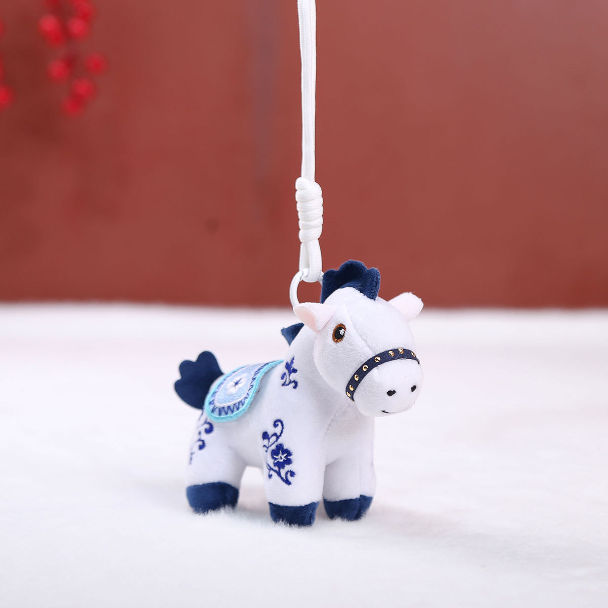 horse year mascot doll pendant keychain plush toy zodiac doll doll 2026 new year gift logo Item Picture